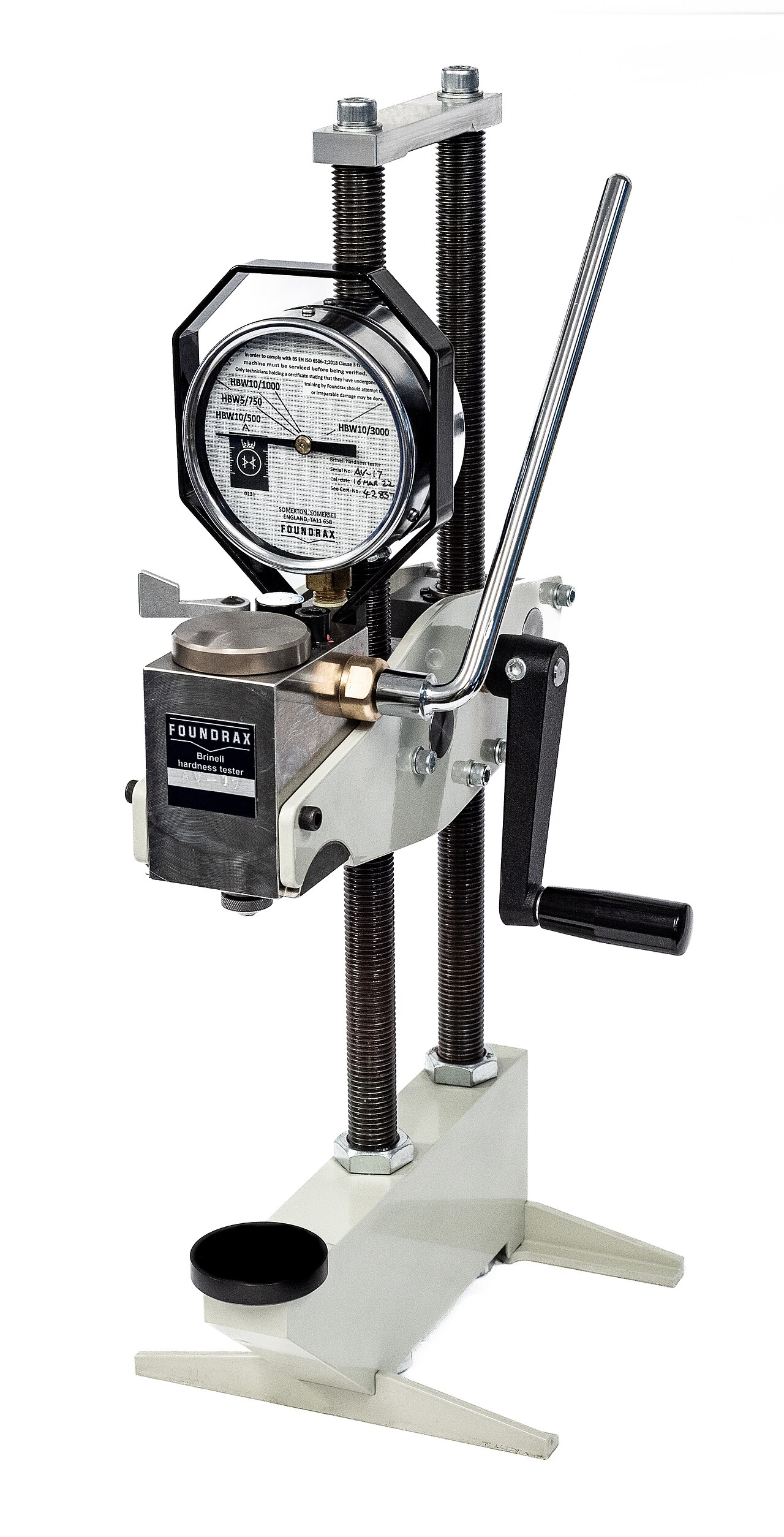 Portable hardness testing instrument